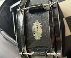 PDP snare drum, with drum case.