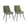 2 x faux leather dining chairs Image 2