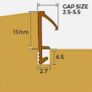 Brown wooden window seal 30m+ roll Image 2