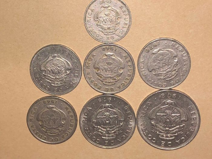 Costarican Coins x 7