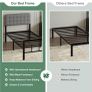 3ft Single Bed Frame with Upholstered Headboard and Footboard, 36cm High Image 4