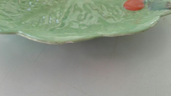 lettuce leaf and tomato salad dish antique
