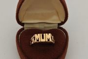 Vintage 9ct Gold MUM Ring - FULLY Hallmarked - Size P