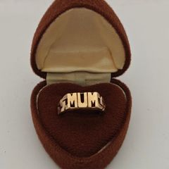 Vintage 9ct Gold MUM Ring - FULLY Hallmarked - Size P