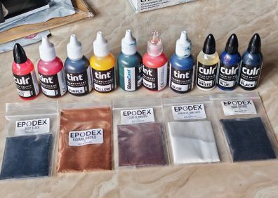 GlassCast & EPODEX Epoxy Resin Pigment Colour Bundle