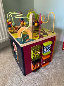 Battat Zany Zoo Wooden Activity Cube Assortment