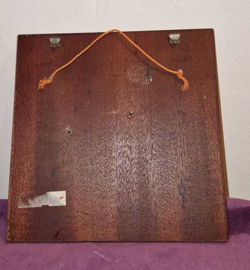 Antique Lancia Dialfa 1911 Copper Plaque on wood
