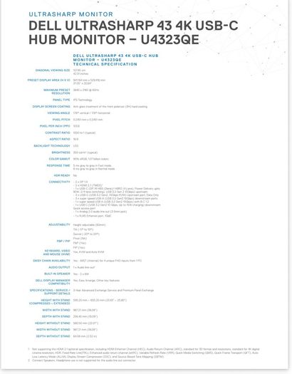 Dell HUB monitor U4323QE 42.5"