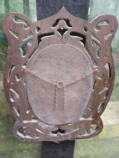 antique bog oak mirror