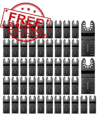 NEW SALE | 50Pcs Oscillating Tool Blades Professional Universal Oscillating Saw Blades Wood Multitool Blades Compatible with Dewalt, Milwaukee, Makita, Ryobi, Rockwell