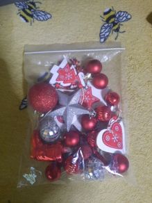 small bundle of Christmas decorations