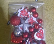 small bundle of Christmas decorations
