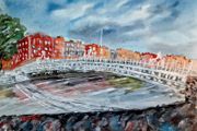 Halfpenny Bridge watercolour