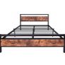 King Size Bed Frame with Wood Headboard Image 5