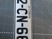 Sticker number plates