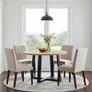 FLEXI 170 Extendable Round Dining Table Laminated or Veener Top 100-170cm Image 4