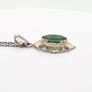 Emerald-Glass 925 Silver Necklace Image 6