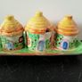 Vintage Japanese Marutomo Ware Condiment Set Image 2