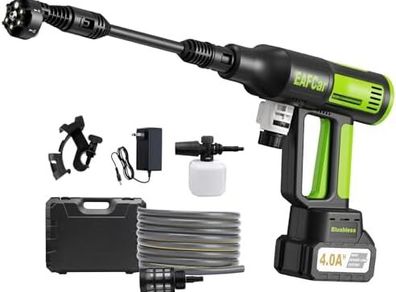 Cordless Pressure Washer, 20000mAh Battery, Portable Pressure Washer 1060PSI With 6-In-1 Nozzle, Foam Bottle, Handheld Brushless High Pressure Jet Washer for Car, Patio, Floor & Garden Cleaning