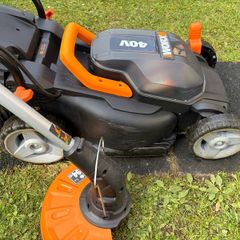 Cordless WORX Lawnmower and Strimmer