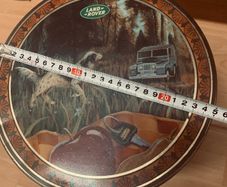 Collectible Landrover picnic tin.