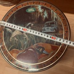 Collectible Landrover picnic tin.
