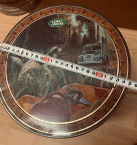 Collectible Landrover picnic tin.