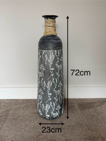 Vintage Metal Floor Flower Vase