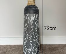 Vintage Metal Floor Flower Vase