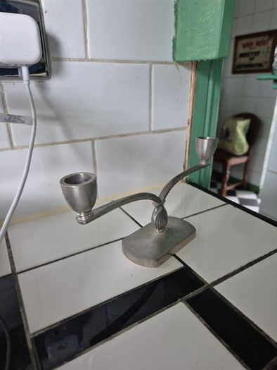 Just Anderson Danish  1930s Vintage art deco pewter candlebra