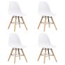 5 Piece Dining Set Plastic White Image 6