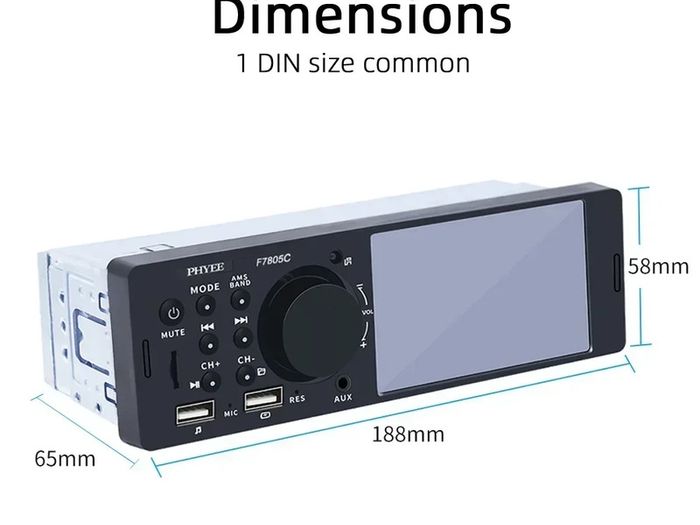 1 Din 4" CarPlay Car Radio Bluetooth Android-Auto MP5 Player Handfree A2DP USB Stereo Audio System Multimedia Head Unit