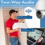 5MP PTZ WiFi Camera Motion Two Voice Alert Human Detection Outdoor IP Camera Audio IR Night Vision Video CCTV Surveillance Garden Office Image 7