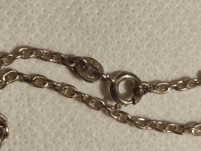 Sterling silver mother of pearl necklace