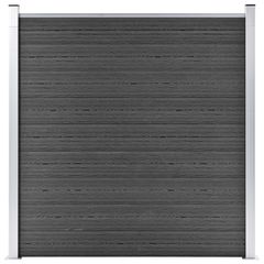 Fence Panel WPC 180x186 cm Black