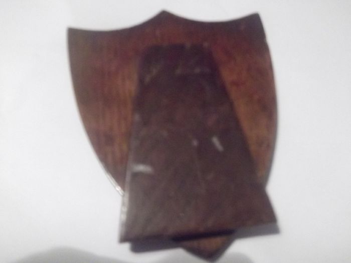 a small antique silver  golf plaque