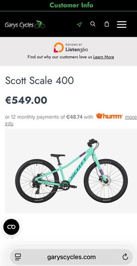 Scott 24" Junior MTB - Near New