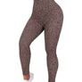 Brown  Leopard Print Wide Waistband Sports leggings, size 10 Image 2