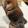 CERAMIC OWEL FIGURINES x 2. Both in good condition.  See photos for same. Image 7