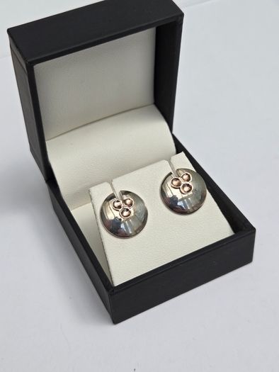 Brand New 925 Silver & 9ct Gold Earrings