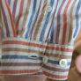 Octobre Editions Mens Large Striped Linen Blend Shirt Image 5