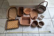 Wicker Baskets x 13