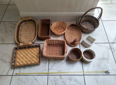Wicker Baskets x 13