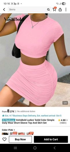 skirt and top