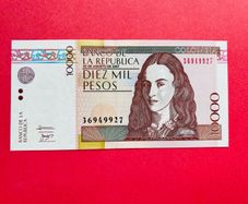 Colombia  10000 Pesos 2007   PICK 453 . ( uncirculated )