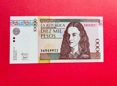Colombia  10000 Pesos 2007   PICK 453 . ( uncirculated )