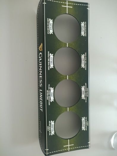 Man cave home bar Rugby pint carrier