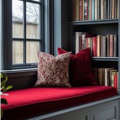 Bespoke Crushed Velvet Window Bench Seat Cushion