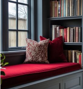 Bespoke Crushed Velvet Window Bench Seat Cushion