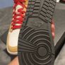 Jordan 1 mid "Light Curry Cardinal Red" Image 4